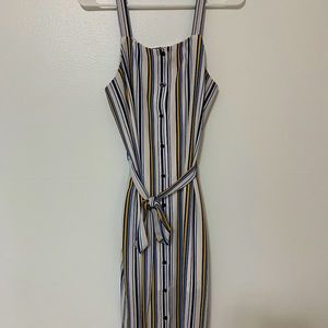 Midi Striped Buttoned Down Dress